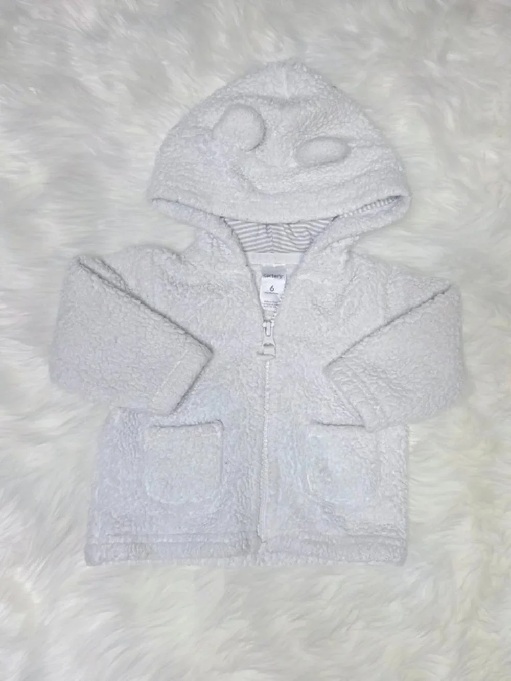 Carter’s Baby Bear Sherpa Fleece Hooded Jacket 6M
